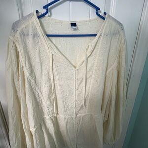 Old Navy Ivory Eyelet Top
